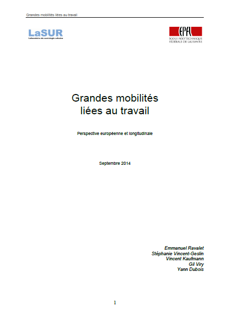 Rapport de recherche - Grande mobilité liée au travail